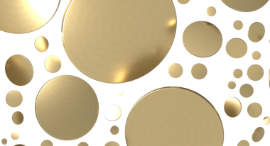 Tasarım için beyaz zemin üzerinde soyut altın halkalar