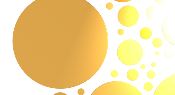 Beyaz arka planda soyut sarı daireler, modern tasarım.