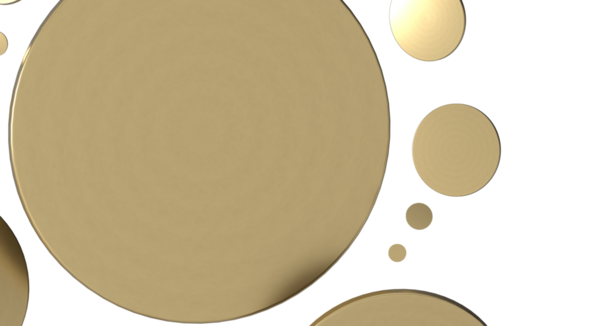 Tasarım Elementleri İçin Beyaz Arkaplanda Soyut Altın Çemberler