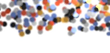 Dijital Tasarımlar için Beyaz Arkaplanda Soyut Renkli Kabarcıklar