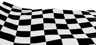 Dalga Denetleyici Bayrağı: Beyaz Üzerine Dinamik Yarış Sembolü