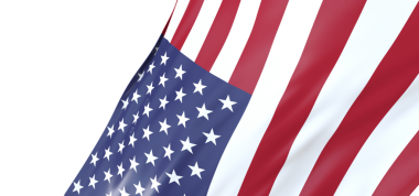 Beyaz üzerinde Yıldızlar ve Çizgiler olan Amerikan Bayrak Dalgası Kapanışı