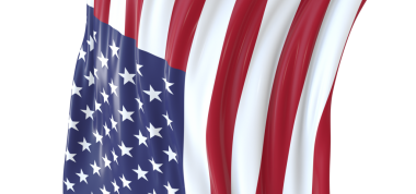 Amerikan Bayrak Dalgalanması, Amerika Birleşik Devletleri 'nin Beyaz Arkaplanda Yurtsever Sembolü