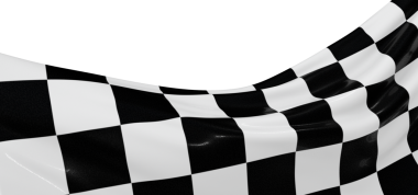 Damalı Bayrak Dalgalanan Yarış Bitiş Çizgisi Çizim Çizelgesi İllüstrasyonu