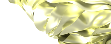 Beyaz zemin üzerinde pürüzsüz ve parlak dalga efektleri olan soyut sarı katmanlar