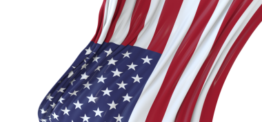 Amerikan Bayrağı Dalgalanıyor Gururla Vatanseverlik Bağımsızlık Günü Konsepti