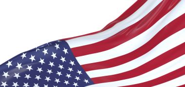 Amerikan Bayrak Dalgalanması, 3D Render, Bağımsızlık Günü Konsepti