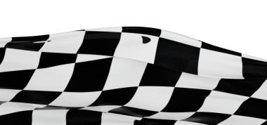 Yarış pisti konseptinde bayrak sallanıyor