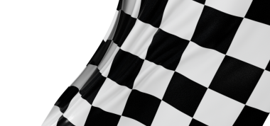 Dama Tahtası Bayrak Dalgalanması Beyaz Arkaplanda İzole Edildi: Yarış Kavramı