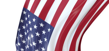 Amerikan Bayrak Dalgalanması, vatanseverlik sembolü mavi yıldızlar ve beyaz üzerinde kırmızı çizgiler