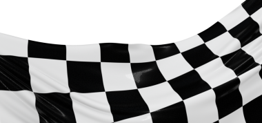 Damalı Yarış Bayrağı Rüzgarda Dalgalanıyor, Bitiş Çizgisi Konsepti