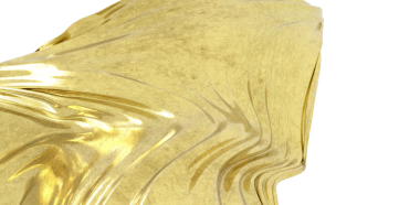 Parlak Işık ve Dramatik Dalgalarla Zarif Altın Kumaş