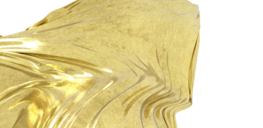 Soyut altın kumaş dokusu, lüks arka plan, akışkan kumaş ayrıntıları