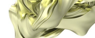 Sarı-altın renkli, yumuşak ışık efektli soyut katmanlı kumaş.