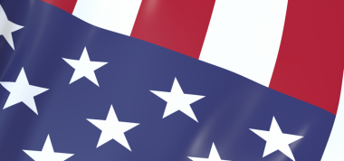 Amerika 'nın Vatansever Sembolü Amerikan Bayrağı Dalgalanıyor