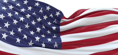 Amerikan Bayrağının Dalgalanışı Gururla Birleşik Devletlerin Vatanseverlik Sembolü