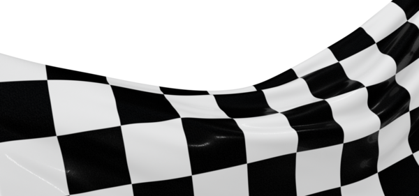 Damalı Bayrak Dalgalanan Yarış Bitiş Çizgisi Çizim Çizelgesi İllüstrasyonu