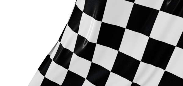 Yarışın sonunda kareli bayrak dalgalanıyor.