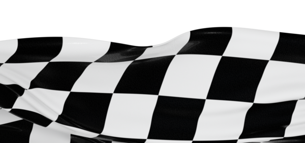 Yarış bitimi ve zafer konsepti için kareli bayrak sallama