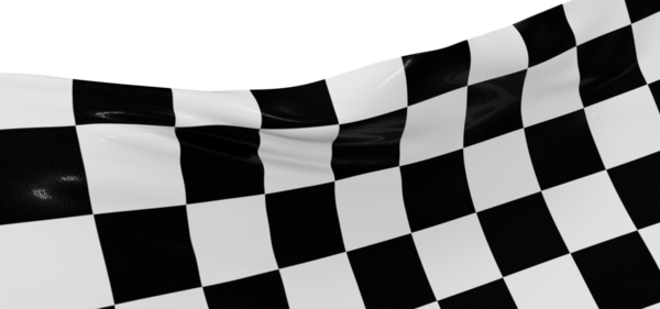 Bitiş çizgisi konsepti için kareli bayrak sallama, izole