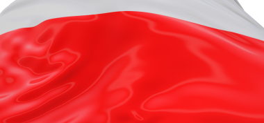 Beyaz Arkaplanda İzole Edilmiş Polonya Bayrağı Vatanseverliği Temsili