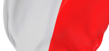 Çapraz Bölünmüş Kırmızı ve Beyaz Kumaş Dalgalanması