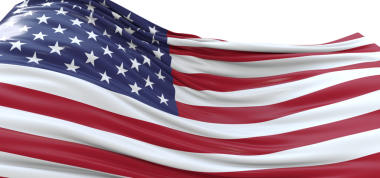 Amerikan Bayrağı Dalgalanıyor Gururla Vatanseverlik Bağımsızlığı Birleşik Devletler