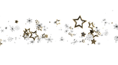 Beyaz Arkaplanda Yüzen Soyut Altın Yıldızlar ve Kar Taneleri