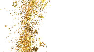 Beyaz Arkaplanda Altın Yıldız Konfeti: Kutlama Kavramı