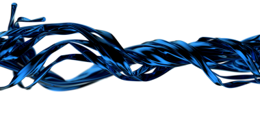 Beyaz zemin üzerinde soyut mavi dalga şeritleri, modern tarz konsept