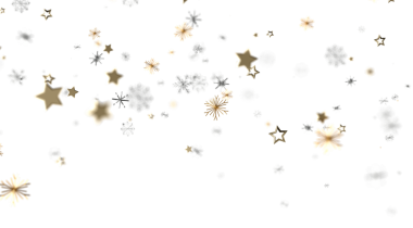 Şenlikli Arkaplan: Kayan Yıldızlar ve Beyaz Üzerine Kar Taneleri