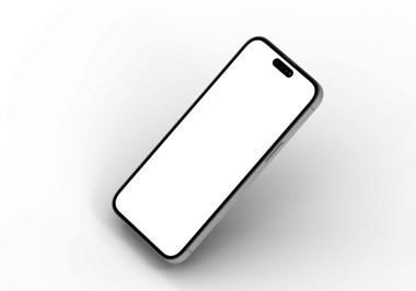 Boş ekran modeline sahip modern akıllı telefon beyaz arkaplanda izole edildi