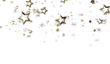 Beyaz Arkaplan Dekorasyonunda Soyut Altın Yıldızlar ve Kar Taneleri