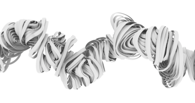 Hareketli Soyut Beyaz Kurdeleler: Modern Grafik Elementi