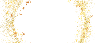 Kutlama için Beyaz Arkaplanda Parlayan Altın Yıldızlar Parlıyor