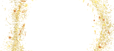 Kutlama için Beyaz Arkaplanda Altın Yıldız Konfeti Sınırı