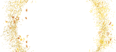 Festivalsel tasarım için beyaz arkaplanda altın yıldız konfeti sınırı