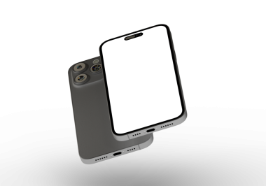 Uygulama gösterisi ya da tasarım konsepti için boş ekranı olan modern akıllı telefon modeli