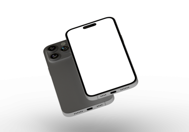 Modern akıllı telefon tasarım konsepti, UI için boş ekran ile temiz model