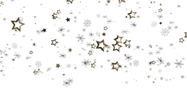 Noel için Beyaz Arkaplanda Şenlikli Yıldızlar ve Kar Taneleri