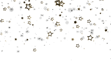 Beyaz Arkaplanda Altın Yıldız ve Kar Tanesi Dekorasyonu İzole Edildi