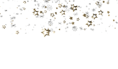 Noel Kutlamaları İçin Beyaz Arkaplanda Altın Yıldız Konfeti