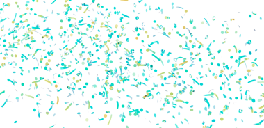 Mavi, Sarı ve Teal Elementleriyle Soyut Konfeti Arkaplanı