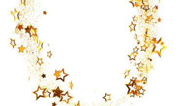 Soyut altın yıldız şenlik kavramları için beyaz zemin üzerinde patlama tasarımı