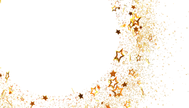 Beyaz Arkaplanda Altın Yıldızlı Konfeti: Soyut Kutlama Kutlaması