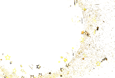 Kutlama tasarımı için ışıldayan altın yıldızlar