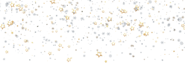 Altın Yıldızların ve Beyaz Kar Tanelerinin Şenlikli Arkaplanı