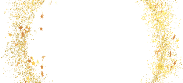 Festivalsel tasarım için beyaz arkaplanda altın yıldız konfeti sınırı