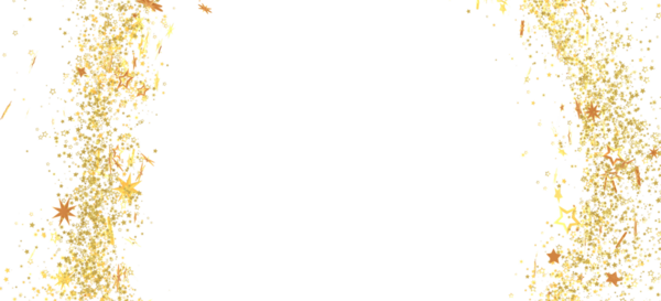 Beyaz bir arka planda parıldayan altın yıldızlar.