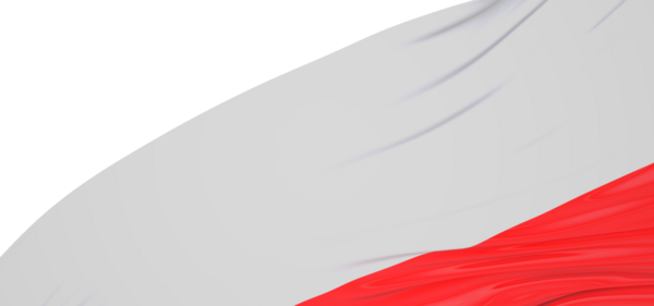 Beyaz ve Kırmızı Kumaş Beyaz Arkaplanda Dalgalanıyor